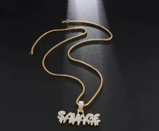Collana Con Scritta SAVAGE - Nuova