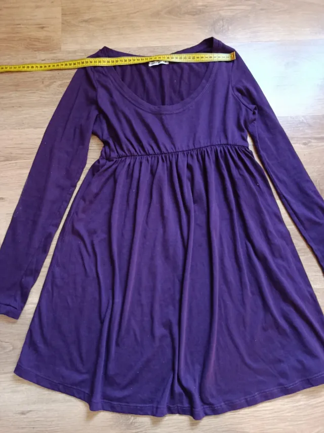Vestido morado manga larga talla M