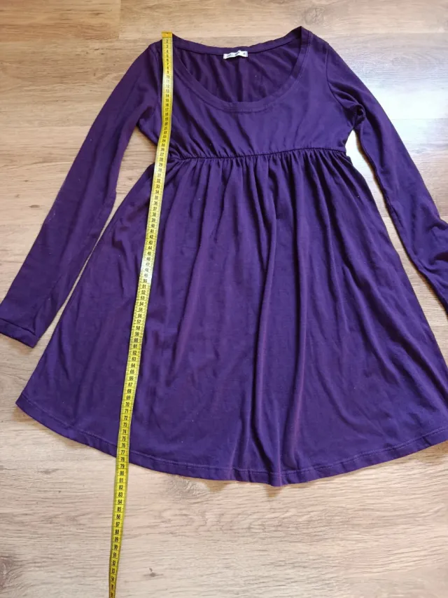 Vestido morado manga larga talla M