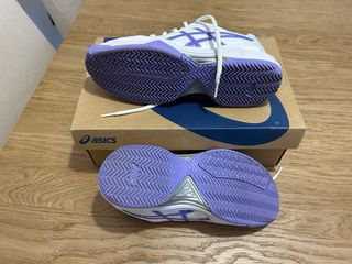 Zapatillas Asics pádel blancas y moradas, num. 38