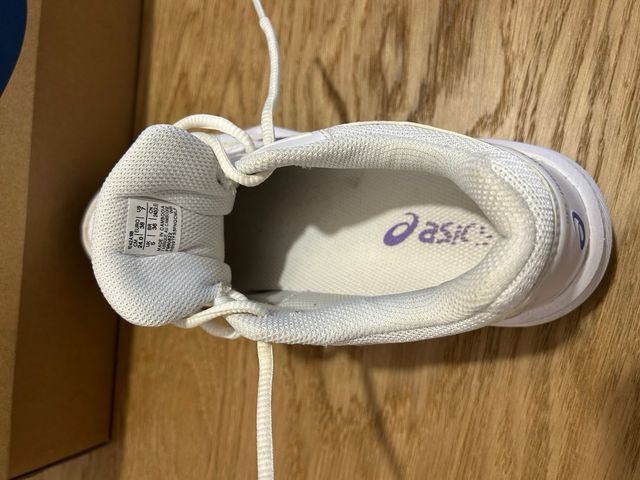 Zapatillas Asics pádel blancas y moradas, num. 38