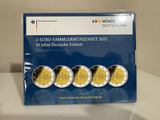 Set 5 Monedas 2€ Alemania 2025 PROOF