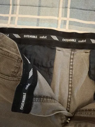 3 Pantalones clásicos hombre talla 48 gris