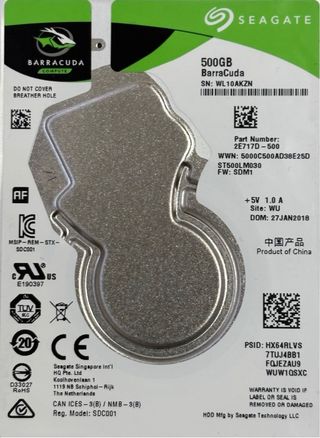Disco Duro Seagate 500GB 2.5 BarraCuda