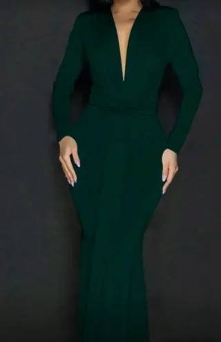 Vestido de fiesta verde