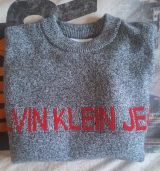 Jersey Calvin Klein Jeans Gris Talla M