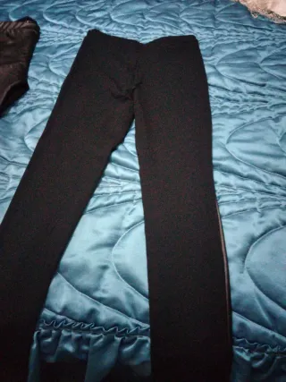 Leggings cuero efecto piel negro