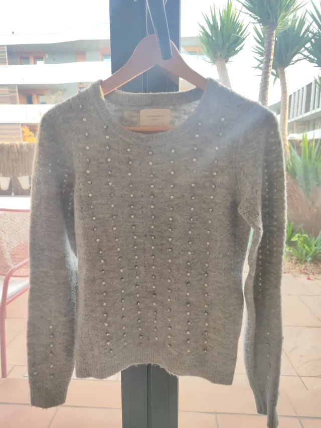 Jersey Springfield gris con pedrería