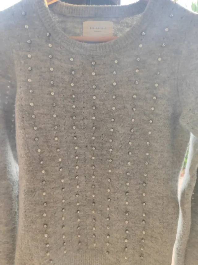 Jersey Springfield gris con pedrería