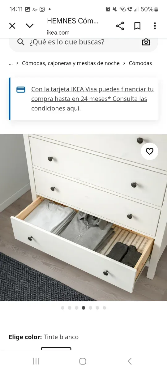 Cómoda IKEA HENNES Blanca