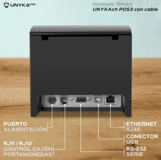 Impresora de tickets UNYKA Negra