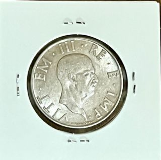 Moneta 2 Lire 1940 Regno d'Italia magnetica