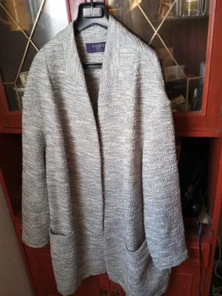 Abrigo Mujer Mango Gris XL
