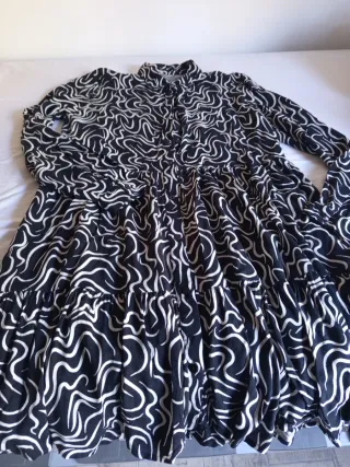 Vestido camisero con estampado