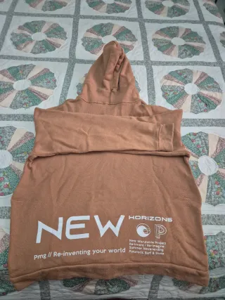 Felpa con cappuccio Primigi marrone e blu