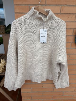 Jersey punto trenzado Zara NUEVO