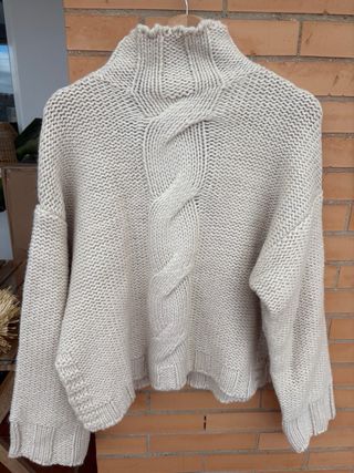 Jersey punto trenzado Zara NUEVO