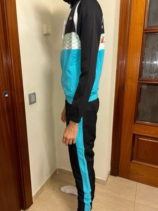 Conjunto Deportivo Lacoste Azul Blanco Turquesa