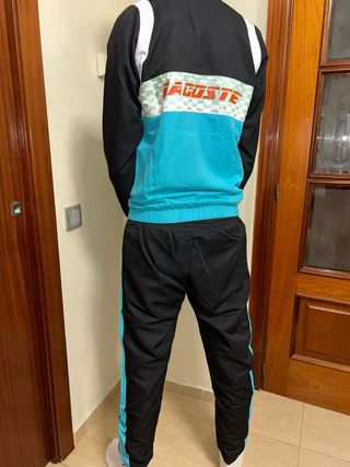 Conjunto Deportivo Lacoste Azul Blanco Turquesa