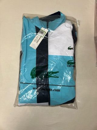 Conjunto Deportivo Lacoste Azul Blanco Turquesa