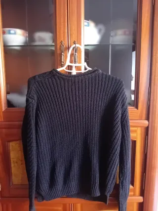 Jersey lana trenzado negro