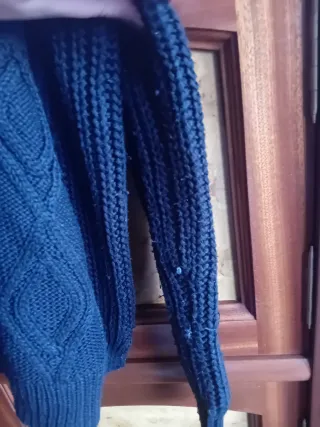 Jersey lana trenzado negro