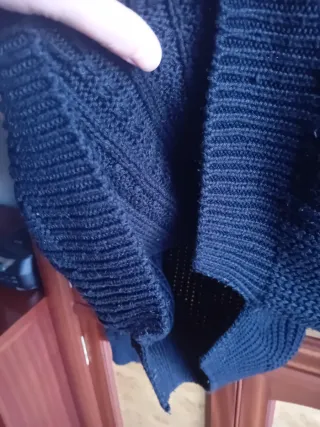 Jersey lana trenzado negro