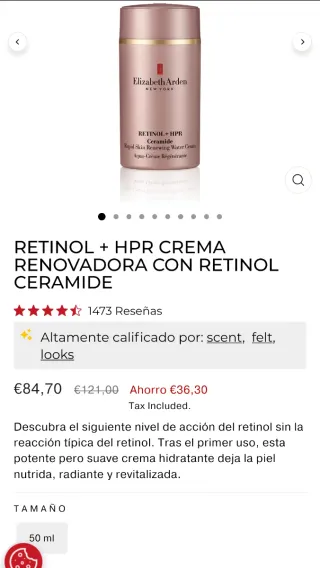 Oferta!! Elizabeth Arden Retinol+HPR Crema