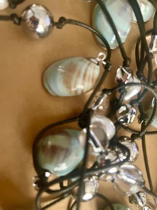 Collar Cuentas Marinas y Perlas