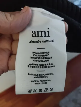 Jersey Ami Algodón Ecológico Negro