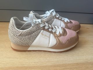 Zapatillas Pepe Jeans leopardo rosa y dorado