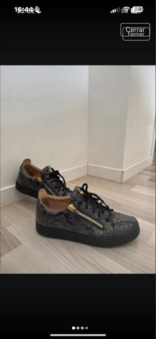 Zapatillas Giuseppe Zanotti grises y doradas