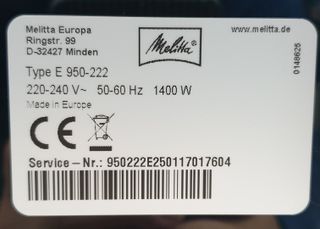 Cafetera Melitta Solo Negra Automática