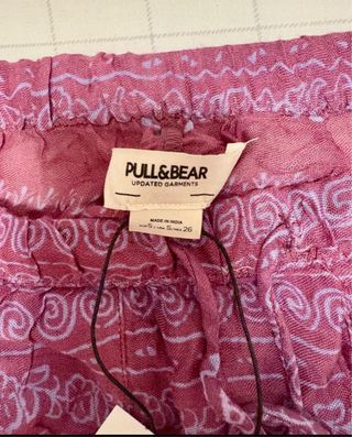 Pantalón estampado morado talla única