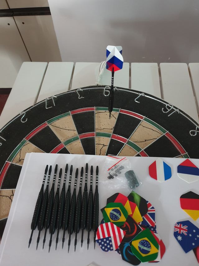 Diana de dardos con dardos