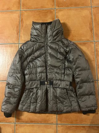 Chaqueta Mango Talla S Gris Plumas