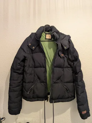 Plumífero Hollister, Azul oscuro Talla M