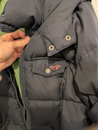 Plumífero Hollister, Azul oscuro Talla M