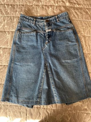 Falda vaquera midi