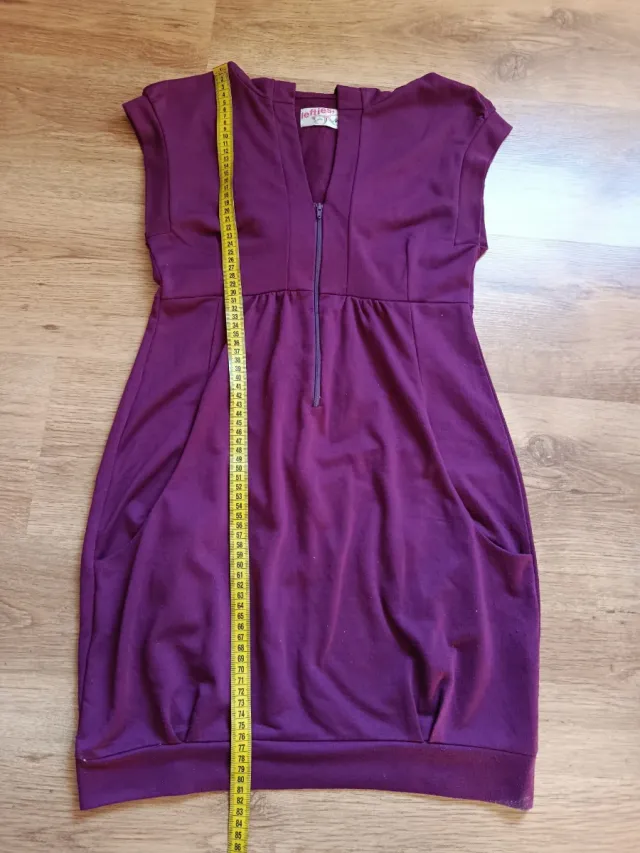 Vestido morado globo sin mangas Lefties Talla M