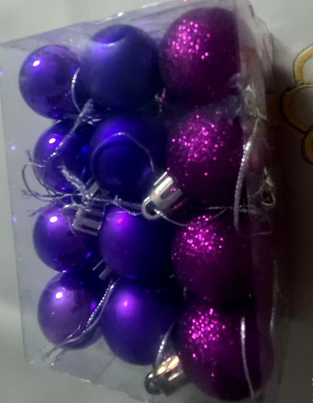 24 Bolas Navidad Morado muy bonitas