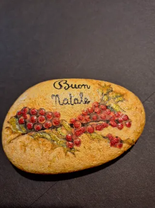 Sasso decorativo Buon Natale