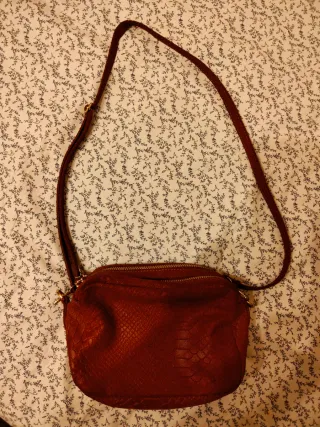 Bolso bandolera piel serpiente