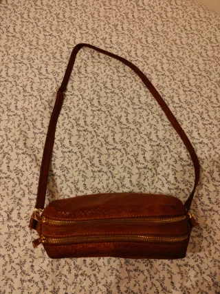 Bolso bandolera piel serpiente