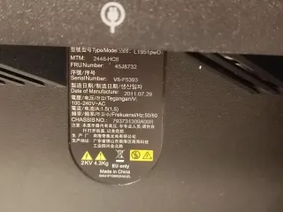 Monitor Lenovo ThinkVision L1951pwD 19