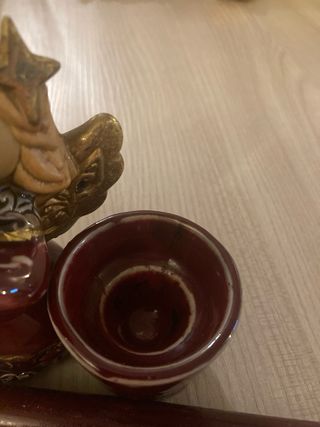 Portacandele angelo in ceramica