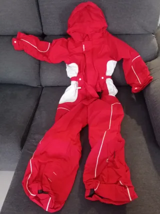 Mono de esquí infantil rojo 8 años