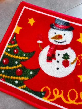 Tappeto di Natale  con Pupazzo neve Albero Regalo