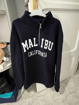 Sudadera Azul Marino Malibu California