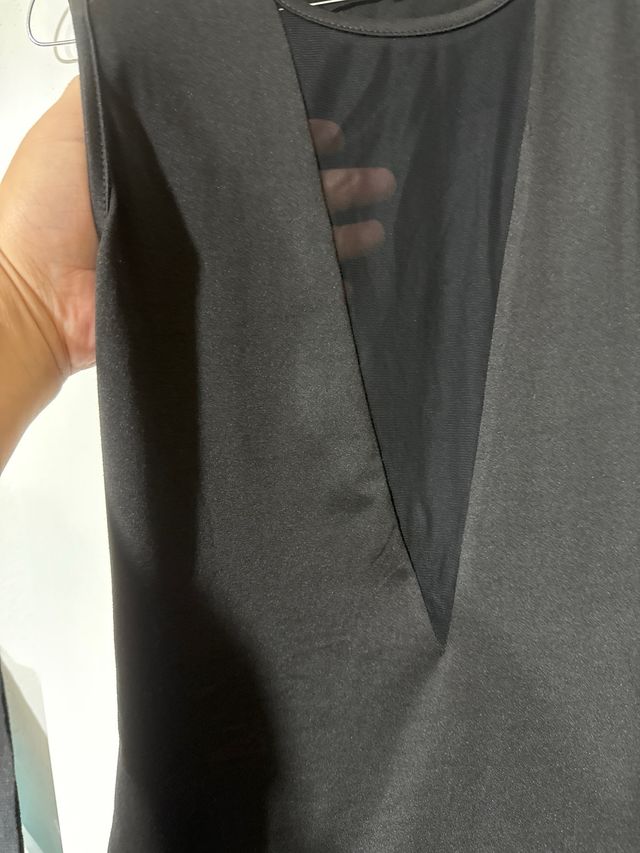 Vestido corto Shein negro con escote